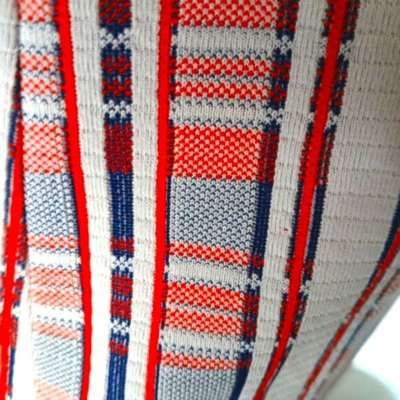 Vintage 70's Jantzen Beach Skirt Maxi A-Line Geometric Stripes Stretchy - Picture 3 of 11